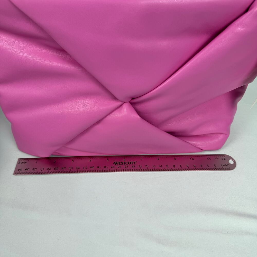 A New Day Pink Puffer Quilted Shiny Barbie Core Hand Bag Purse NWT. - Picture 12 of 15